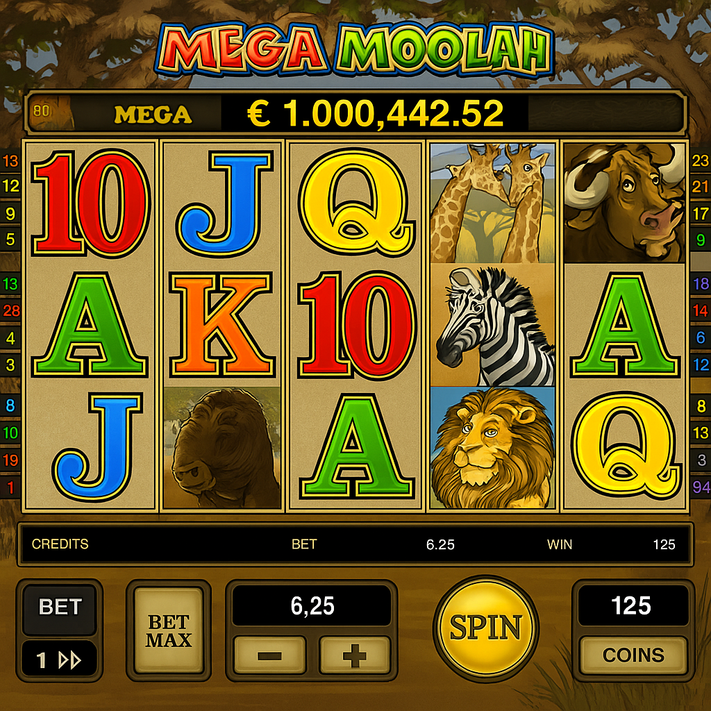 Zodiac Casino - Mega Moolah Slot Game - Progressive Jackpot